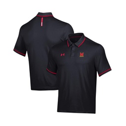 Mens Black Maryland Terrapins T2 Tipped Performance Polo Shirt