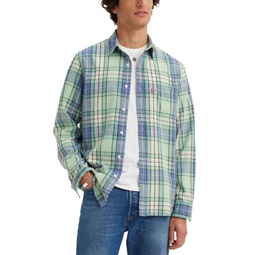 Mens Classic 1 Pocket Regular-Fit Long Sleeve Shirt