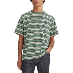 Mens Premium Striped Short-Sleeve Crewneck T-Shirt