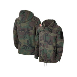 Mens Camo Michigan State Spartans Military-Inspired Pack Lightweight Hoodie Performance Full-Snap Jacket
