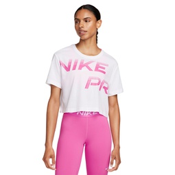 Womens Pro Dri-FIT Graphic Short-Sleeve Cropped Top
