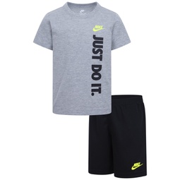 Little Boys Just Do It T-shirt and Shorts 2 Piece Set