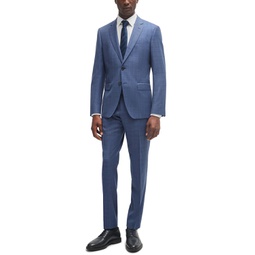 Mens Checked Slim-Fit 2 Pc Suit