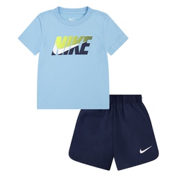 Toddler Boys T-shirt and Woven Shorts 2 Piece Set