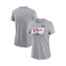 Womens Gray San Francisco 49ers Super Bowl LVIII Specific Essential T-shirt