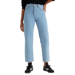 Womens Ribcage Ultra High Rise Straight Ankle Jeans
