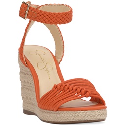 Womens Talise Knotted Strappy Platform Wedge Sandals