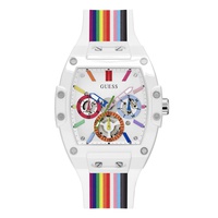 Mens Multi-Function Rainbow Silicone Watch 42mm