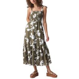 Womens The Smocked Floral-Print Sundress