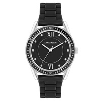 Womens Quartz Black Ceramic Link Bracelet Watch 42mm