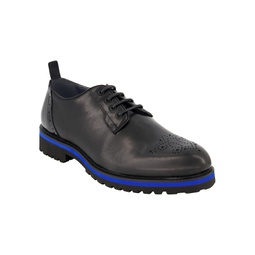 Mens Leather Contrast Lace Up Shoes
