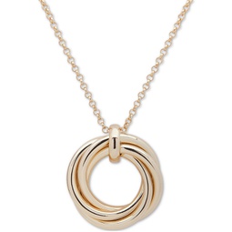 Gold-Tone Love Knot 36 Pendant Necklace