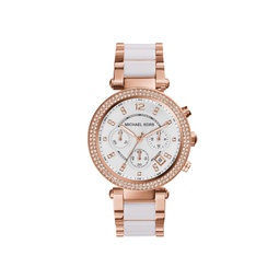 Womens Parker Chronograph Two-Tone Stainless Steel Bracelet Watch 39mm