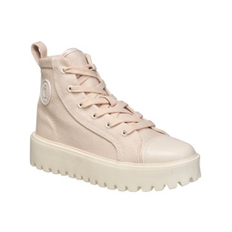 Womens Angel High Top Lace-up Lug Sole Platform Sneakers