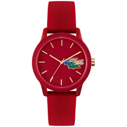 Unisex Lacoste L.12.12 Red Silicone Strap Watch 36mm