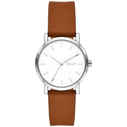 Womens Soho Brown Leather Strap Watch 34mm