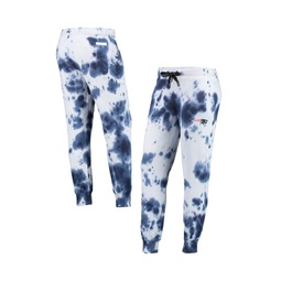 Womens White Navy New England Patriots Melody Tie-Dye Jogger Pants