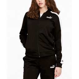 Womens Tricot Front Full-Zip Track Jacket