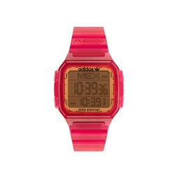 Unisex Gmt Digital One Gmt Pink Resin Strap Watch 47mm