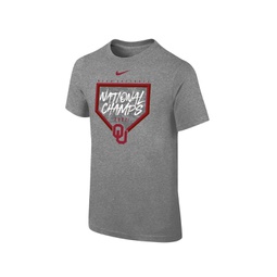 Big Boys Heathered Gray Oklahoma Sooners 2022 NCAA Softball Womens College World Series Champions T-shirt