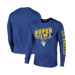 Mens Threads Royal Los Angeles Rams 2-Time Super Bowl Champions Loudmouth Long Sleeve T-shirt