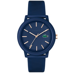 Mens L.12.12 Navy Silicone Strap Watch 42mm