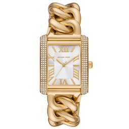 Womens Emery Three-Hand Gold-Tone Stainless Steel Bracelet Watch 40mm