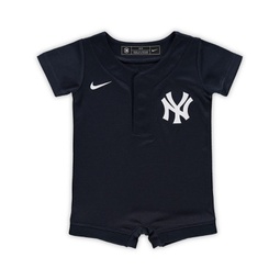 Newborn and Infant Boys and Girls Navy New York Yankees Official Jersey Romper