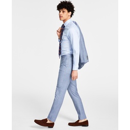 Mens Skinny-Fit Wool-Blend Infinite Stretch Suit Pants