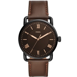 Mens Copeland Brown Leather Strap Watch 42mm