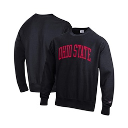 Mens Black Ohio State Buckeyes Big and Tall Reverse Weave Fleece Crewneck Pullover Sweatshirt