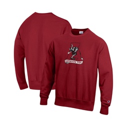 Mens Crimson Alabama Crimson Tide Vault Logo Reverse Weave Pullover Sweatshirt
