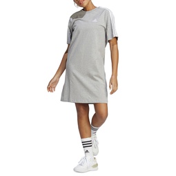Womens Active Essentials 3-Stripes Single Jersey Boyfriend Tee Dress