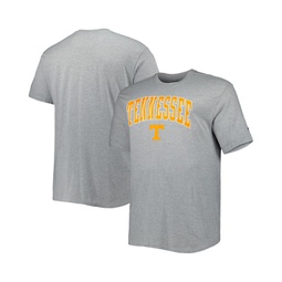 Mens Heathered Gray Tennessee Volunteers Big and Tall Team Arch Over Wordmark T-shirt