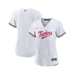 Womens White Minnesota Twins Home Replica Team Logo Jersey