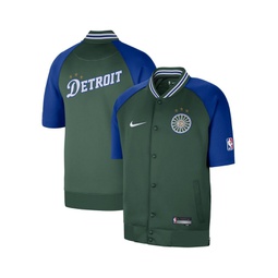 Mens Green Detroit Pistons 2022/23 City Edition Showtime Raglan Short Sleeve Full-Snap Jacket