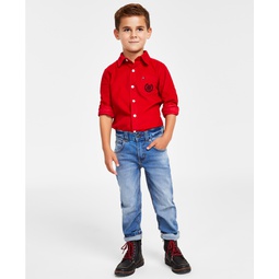 Toddler Boys Regular-Fit Blue Stone Jeans