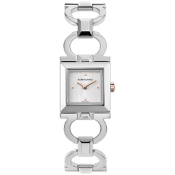 Salvatore Womens Swiss Silver-Tone Bracelet Watch 20mm