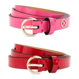 Womens 2-Pc. Patent Leather Belts