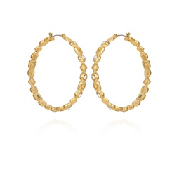 Gold-Tone Modern Hoop Earrings
