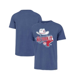 Mens Royal Texas Rangers 2023 World Series Champions Local Playoff Franklin T-shirt