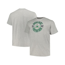 Mens Heather Gray Notre Dame Fighting Irish Big and Tall Circle Logo T-shirt