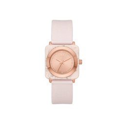 Womens Calabar Three-Hand Two-Tone Alloy Watch Pink