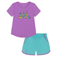 Toddler Girls Awesome Microfiber T-shirt and Shorts Set
