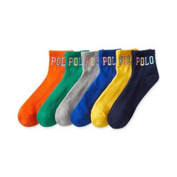 Mens 6-Pk. Polo Outlined Crew Socks