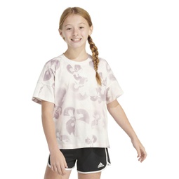 Big Girls Short Sleeve Printed Loose Box T-shirt