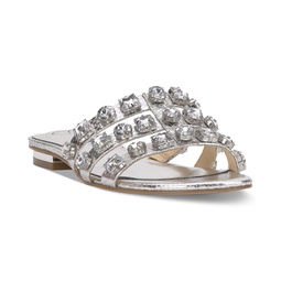 Detta Crystal Embellished Slide Sandals