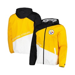 Mens Black Gold Pittsburgh Steelers Bill Full-Zip Jacket