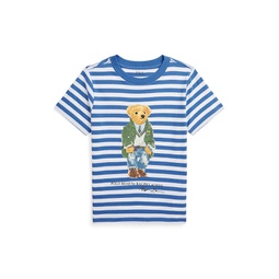 Toddler and Little Boys Polo Bear Striped Cotton Jersey T-shirt