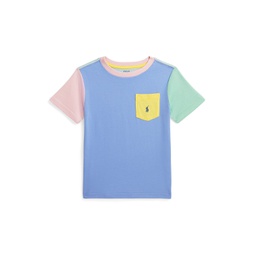 Toddler and Little Boys Color-Blocked Cotton Pocket T-shirt